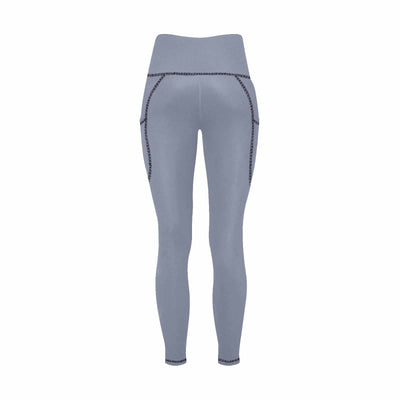 Womens Leggings With Pockets - Fitness Pants / Cool Gray - Womens | Leggings