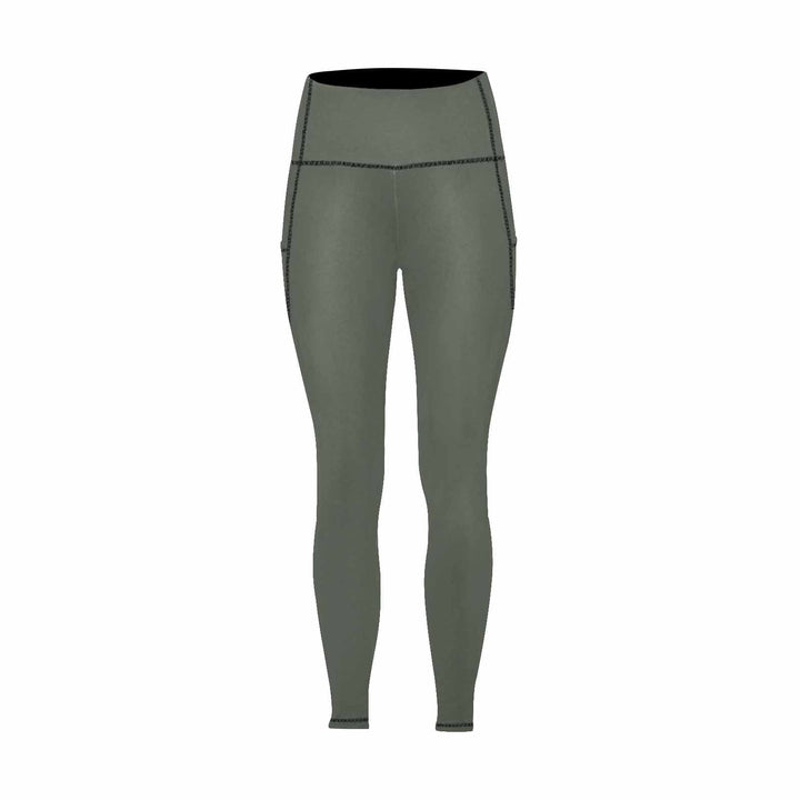 Womens Leggings with Pockets - Fitness Pants / Ebony Black - Womens | Leggings