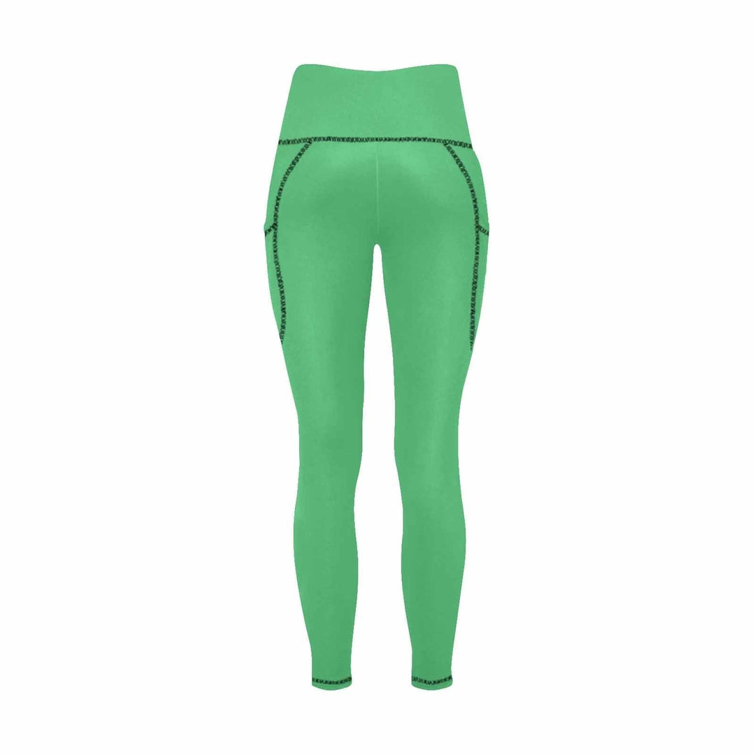 Womens Leggings with Pockets - Fitness Pants / Emerald Green - Womens | Leggings