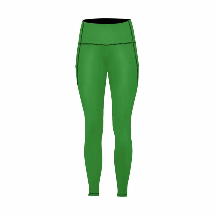 Womens Leggings with Pockets - Fitness Pants / Forest Green - Womens | Leggings