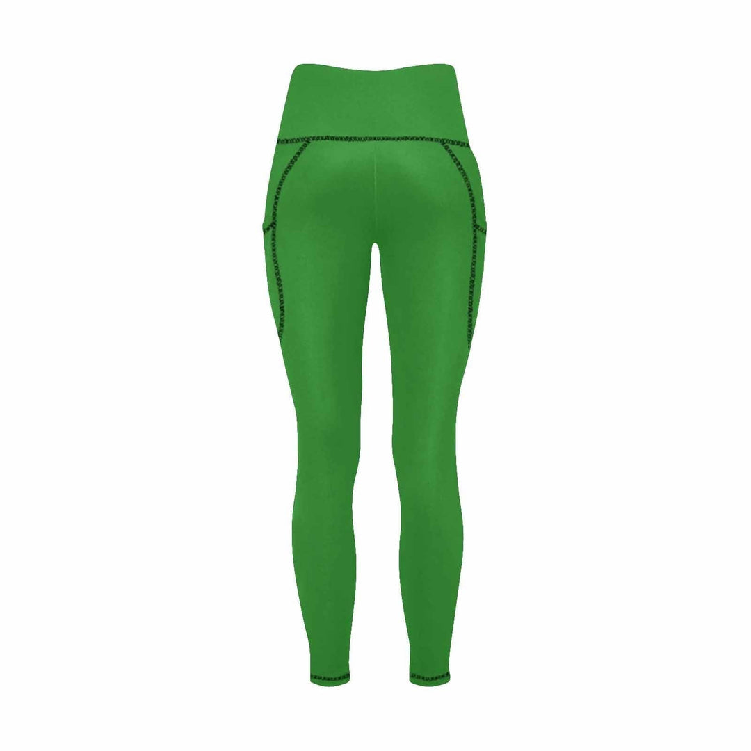 Womens Leggings with Pockets - Fitness Pants / Forest Green - Womens | Leggings