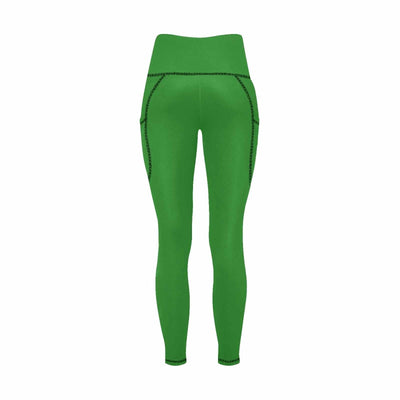 Womens Leggings With Pockets - Fitness Pants / Forest Green - Womens | Leggings