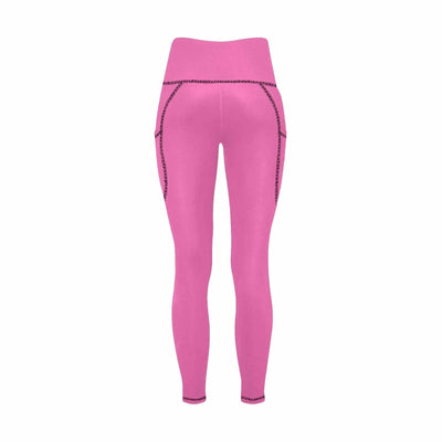 Womens Leggings With Pockets - Fitness Pants / Hot Pink - Womens | Leggings