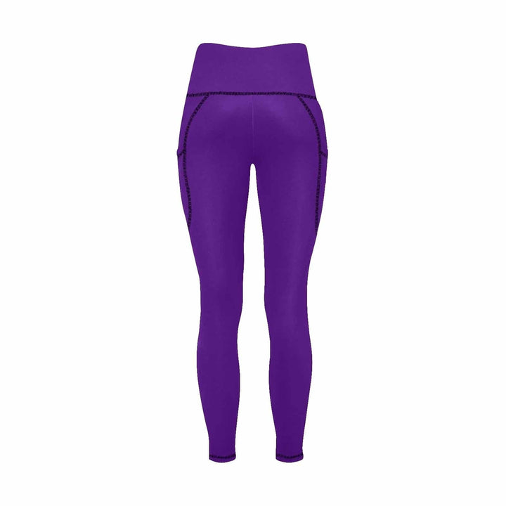 Womens Leggings with Pockets - Fitness Pants - Indigo Purple - Womens | Leggings