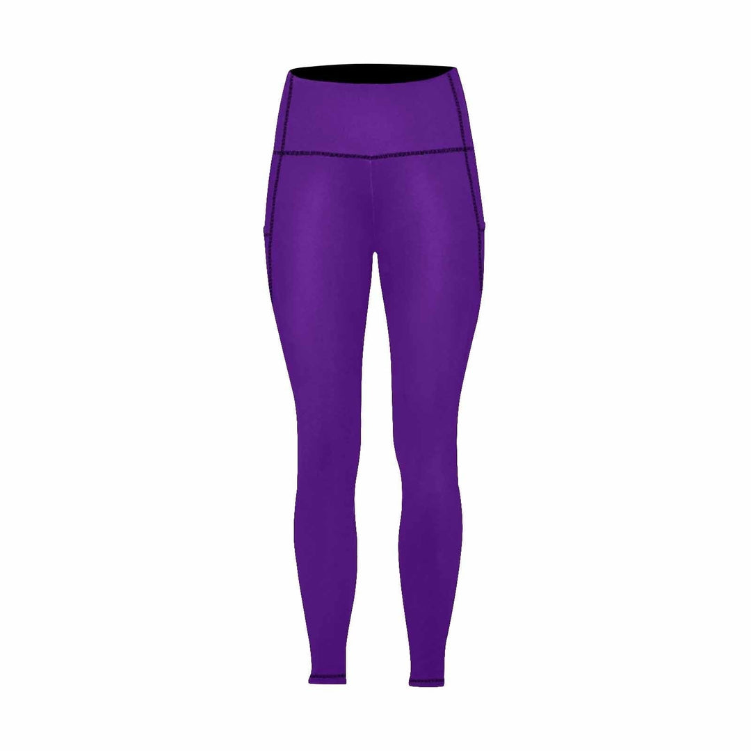 Womens Leggings with Pockets - Fitness Pants - Indigo Purple - Womens | Leggings