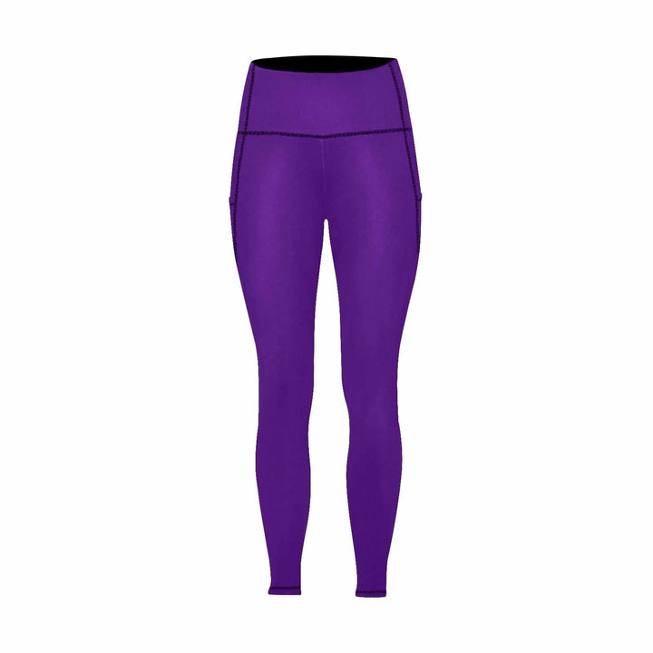 Womens Leggings with Pockets - Fitness Pants - Indigo Purple - Womens | Leggings