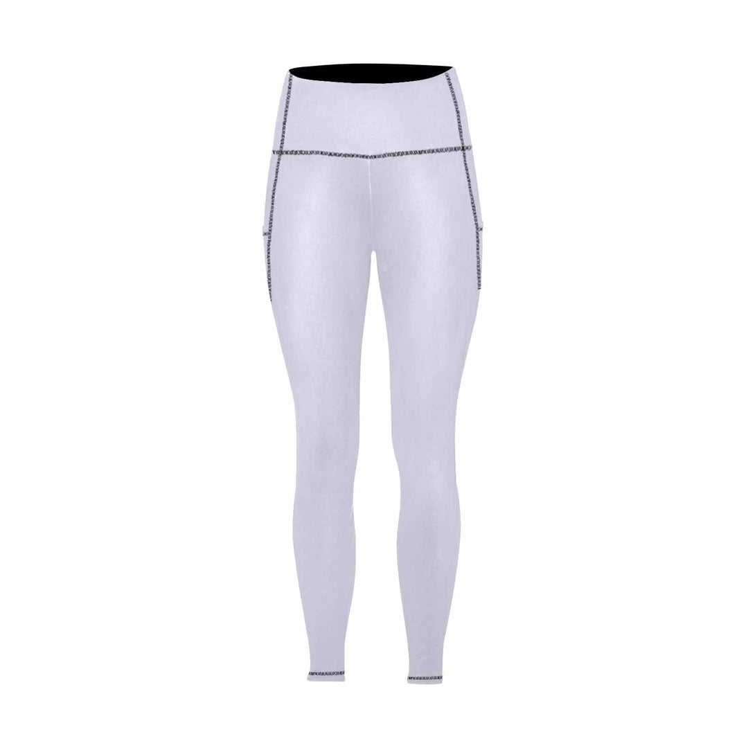 Womens Leggings with Pockets - Fitness Pants / Lavender Purple - Womens