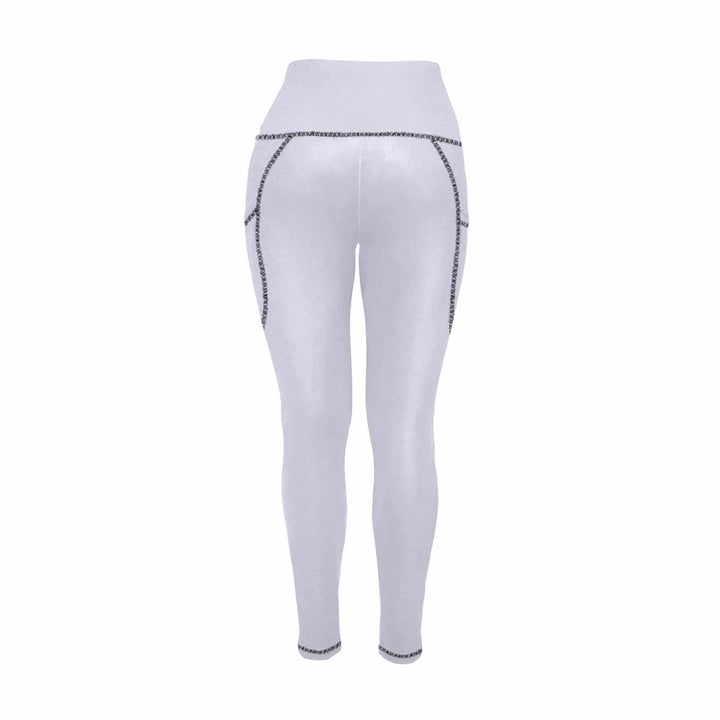 Womens Leggings with Pockets - Fitness Pants / Lavender Purple - Womens