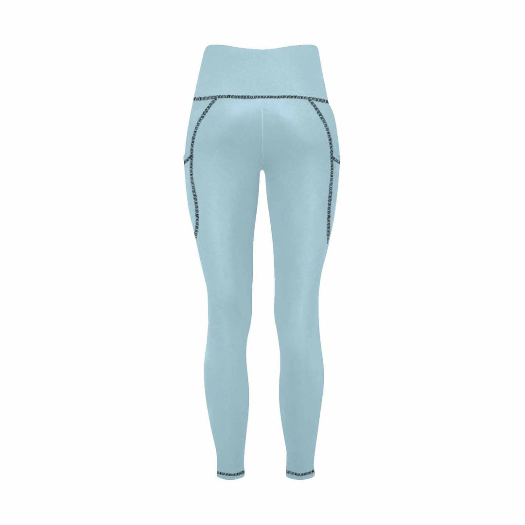 Womens Leggings with Pockets - Fitness Pants / Light Blue - Womens | Leggings