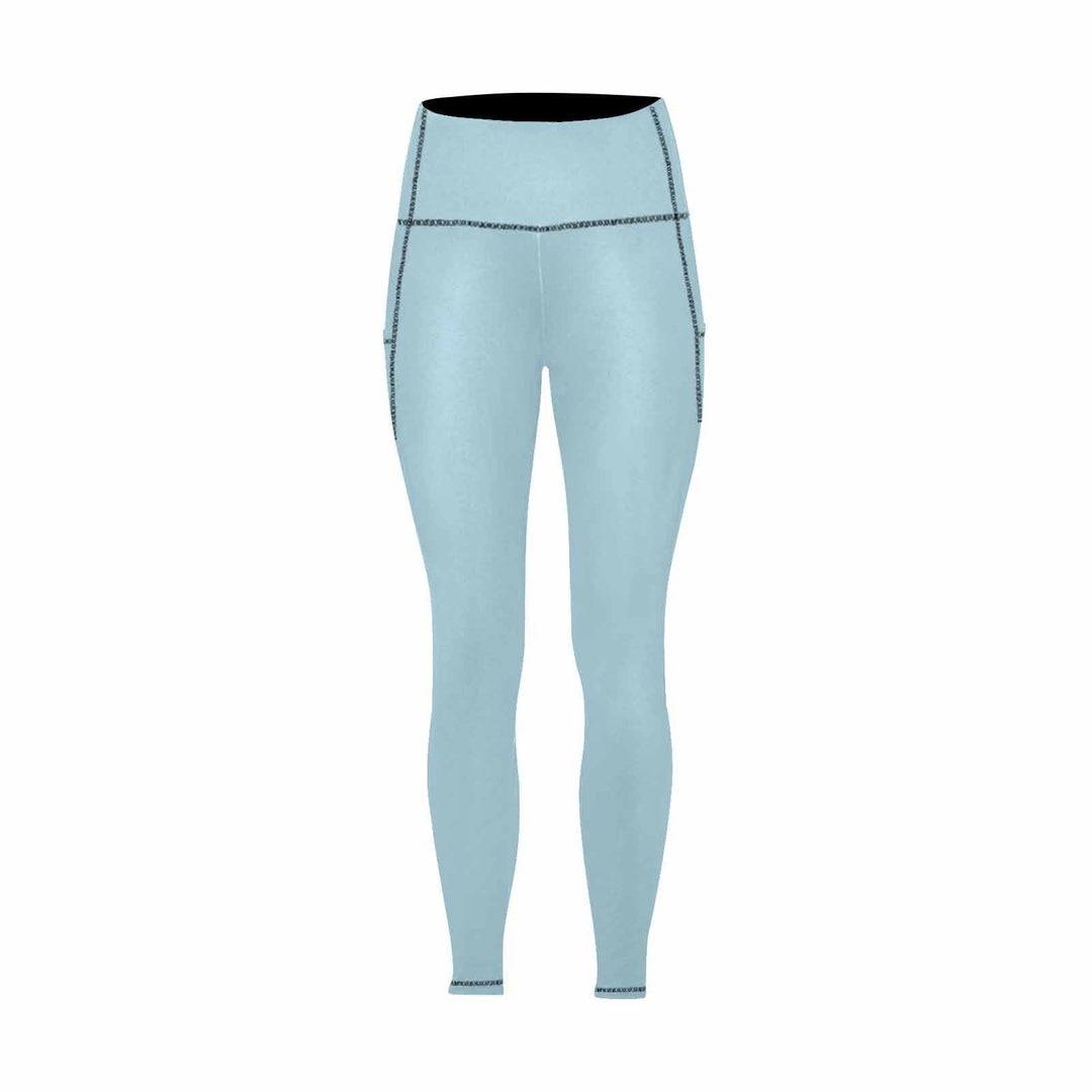 Womens Leggings with Pockets - Fitness Pants / Light Blue - Womens | Leggings