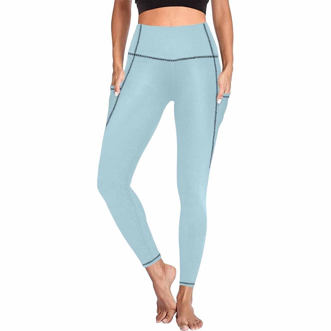 Womens Leggings with Pockets - Fitness Pants / Light Blue - Womens | Leggings