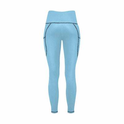 Womens Leggings With Pockets - Fitness Pants / Light Blue - Womens | Leggings