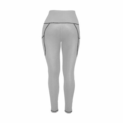 Womens Leggings With Pockets / Fitness Pants / Light Grey - Womens | Leggings |