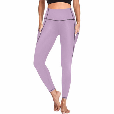 Womens Leggings With Pockets - Fitness Pants / Lilac Purple - Womens | Leggings