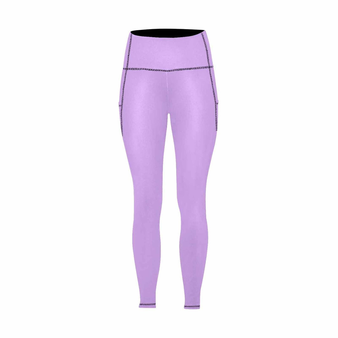 Womens Leggings with Pockets - Fitness Pants / Mauve Purple - Womens | Leggings