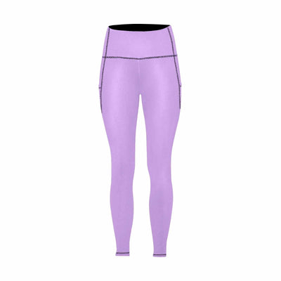 Womens Leggings With Pockets - Fitness Pants / Mauve Purple - Womens | Leggings