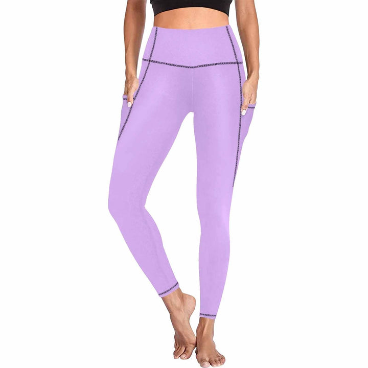 Womens Leggings with Pockets - Fitness Pants / Mauve Purple - Womens | Leggings