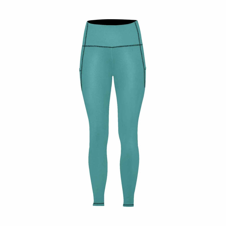 Womens Leggings with Pockets - Fitness Pants / Blue Green - Womens | Leggings