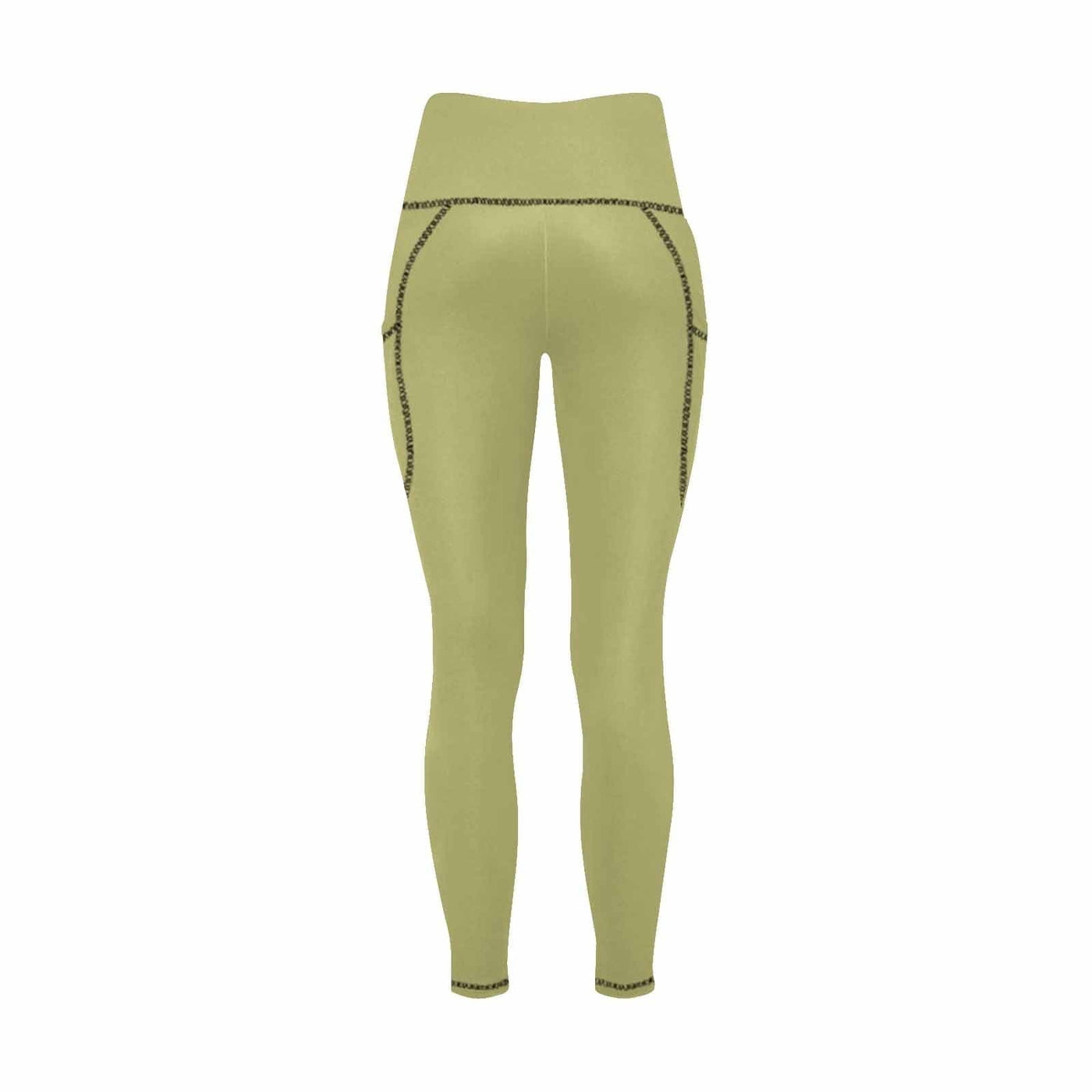 Womens Leggings With Pockets - Fitness Pants / Olive Green - Womens | Leggings