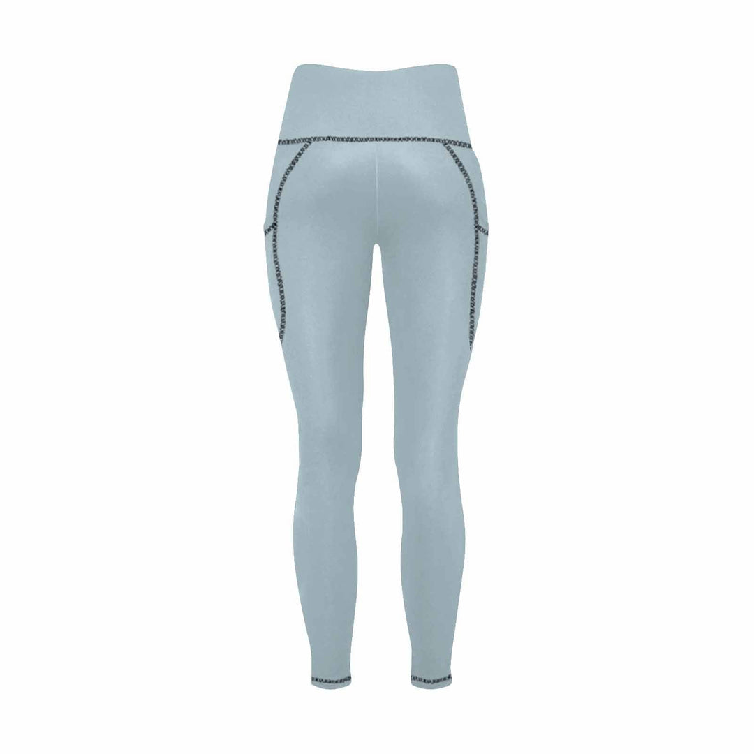 Womens Leggings with Pockets - Fitness Pants / Pastel Blue - Womens | Leggings