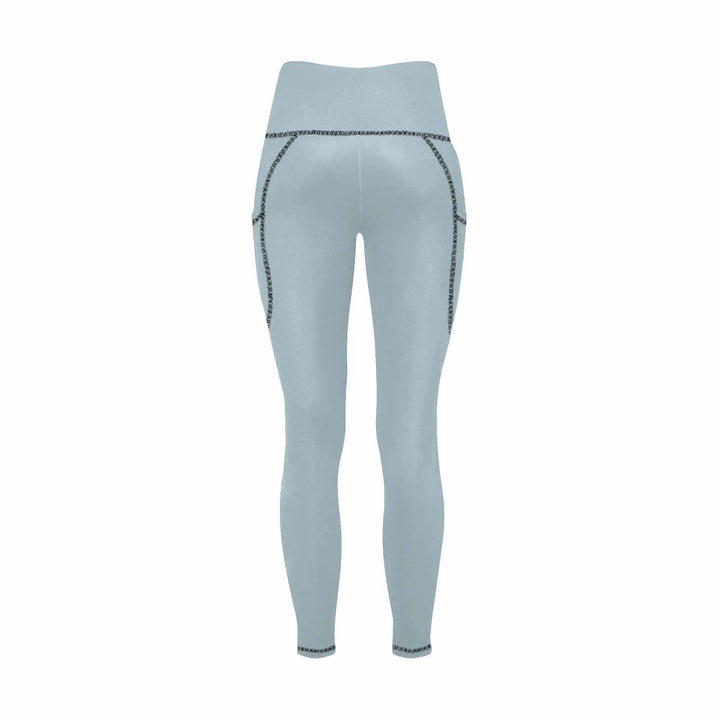 Womens Leggings with Pockets - Fitness Pants / Pastel Blue - Womens | Leggings