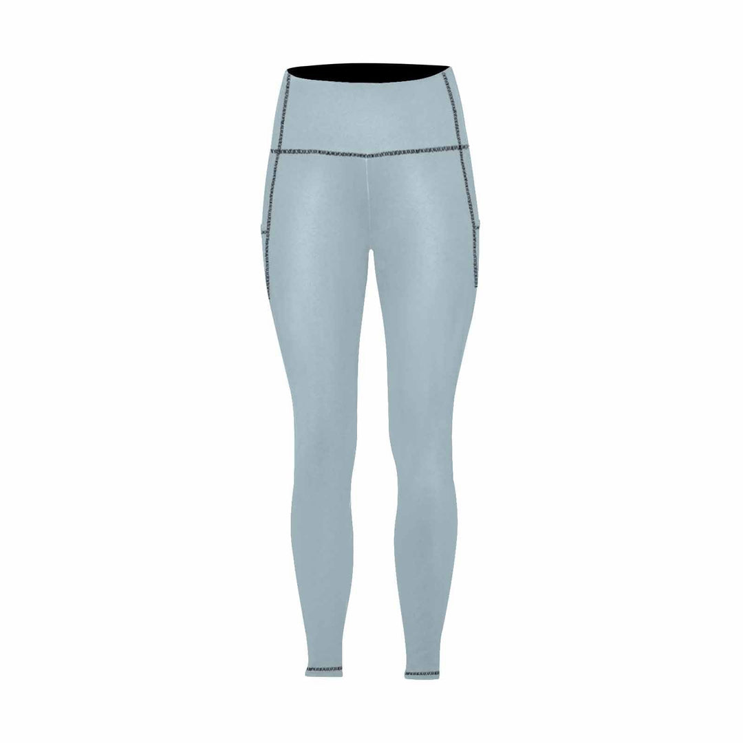 Womens Leggings with Pockets - Fitness Pants / Pastel Blue - Womens | Leggings