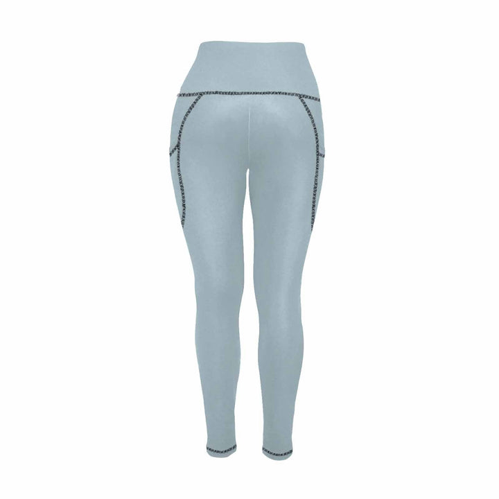 Womens Leggings with Pockets - Fitness Pants / Pastel Blue - Womens | Leggings