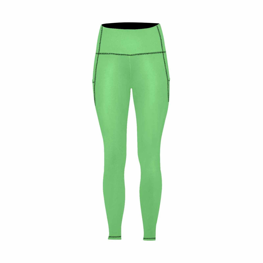 Womens Leggings with Pockets - Fitness Pants / Pastel Green - Womens | Leggings