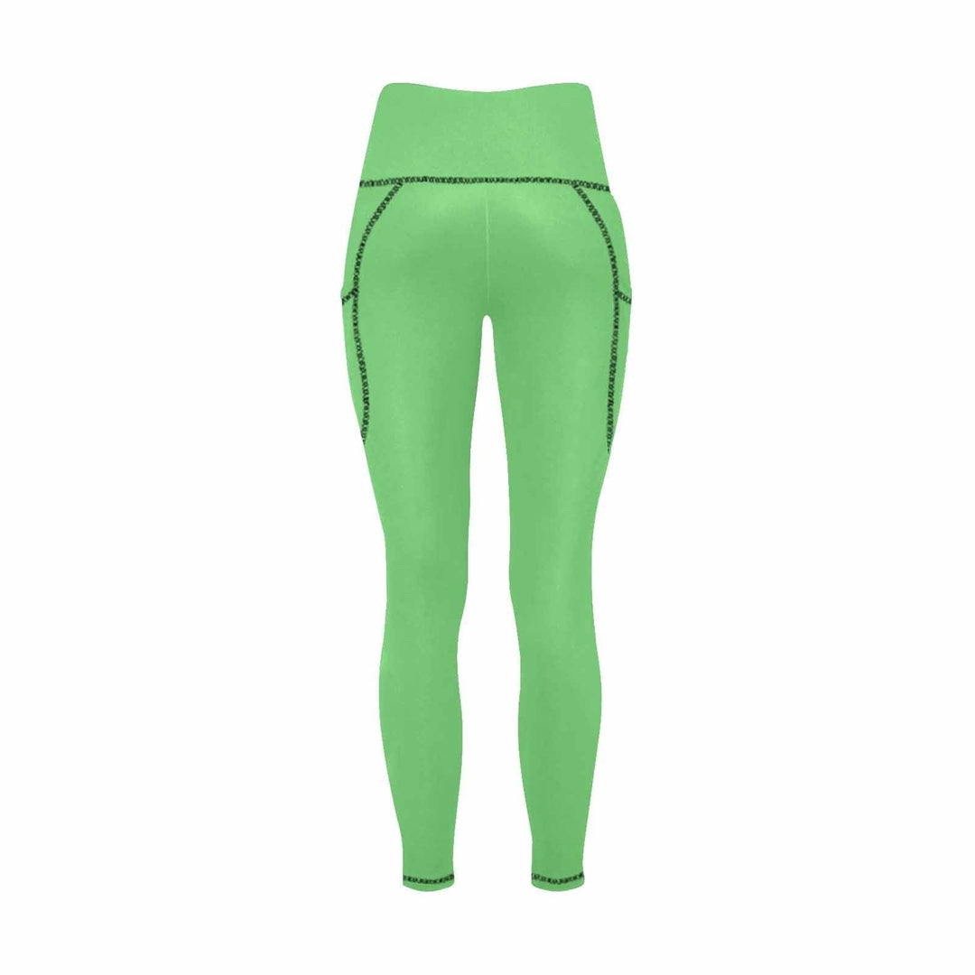 Womens Leggings with Pockets - Fitness Pants / Pastel Green - Womens | Leggings