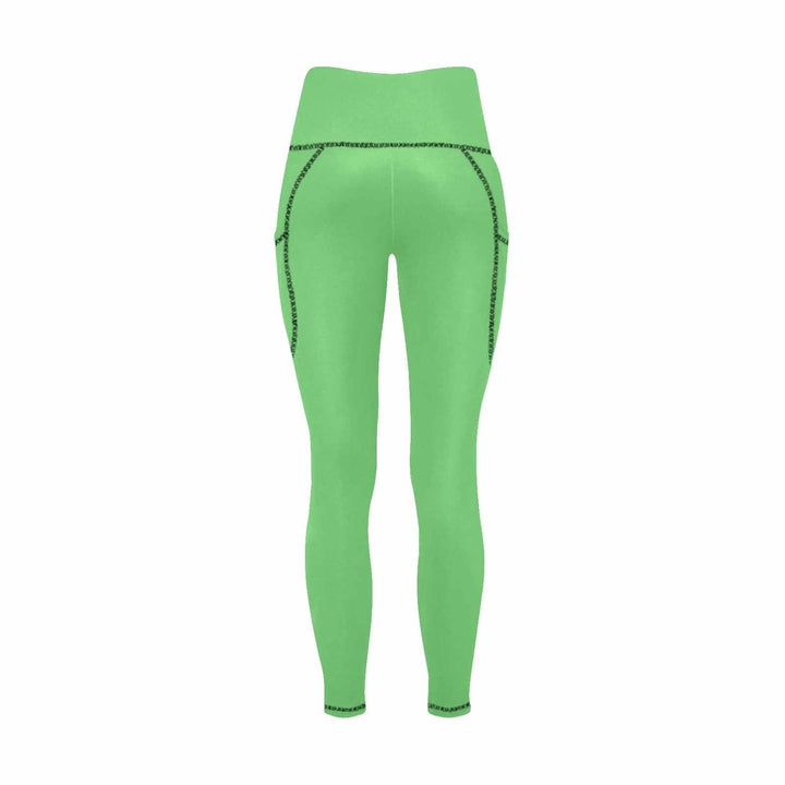 Womens Leggings with Pockets - Fitness Pants / Pastel Green - Womens | Leggings