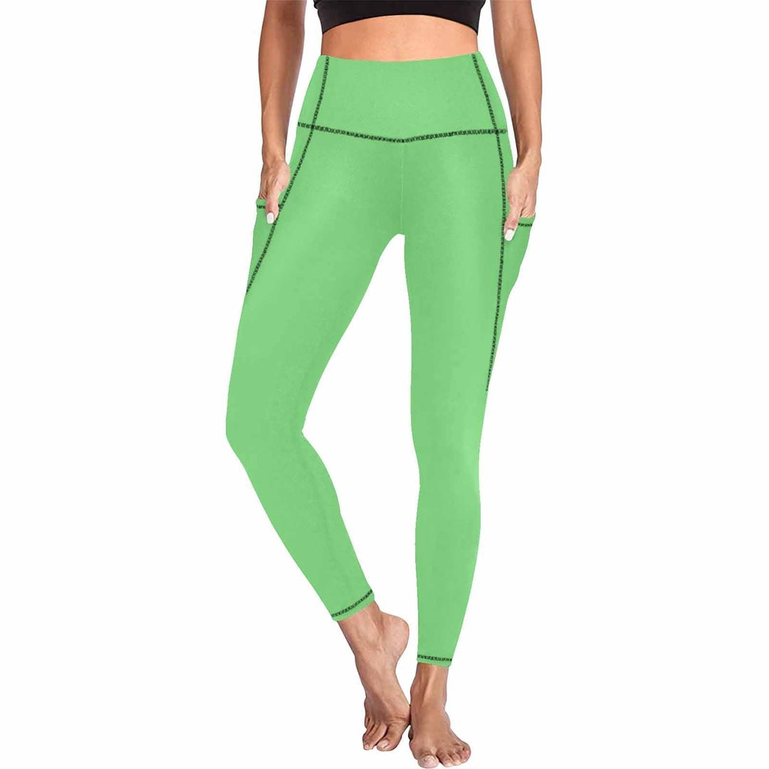 Womens Leggings with Pockets - Fitness Pants / Pastel Green - Womens | Leggings