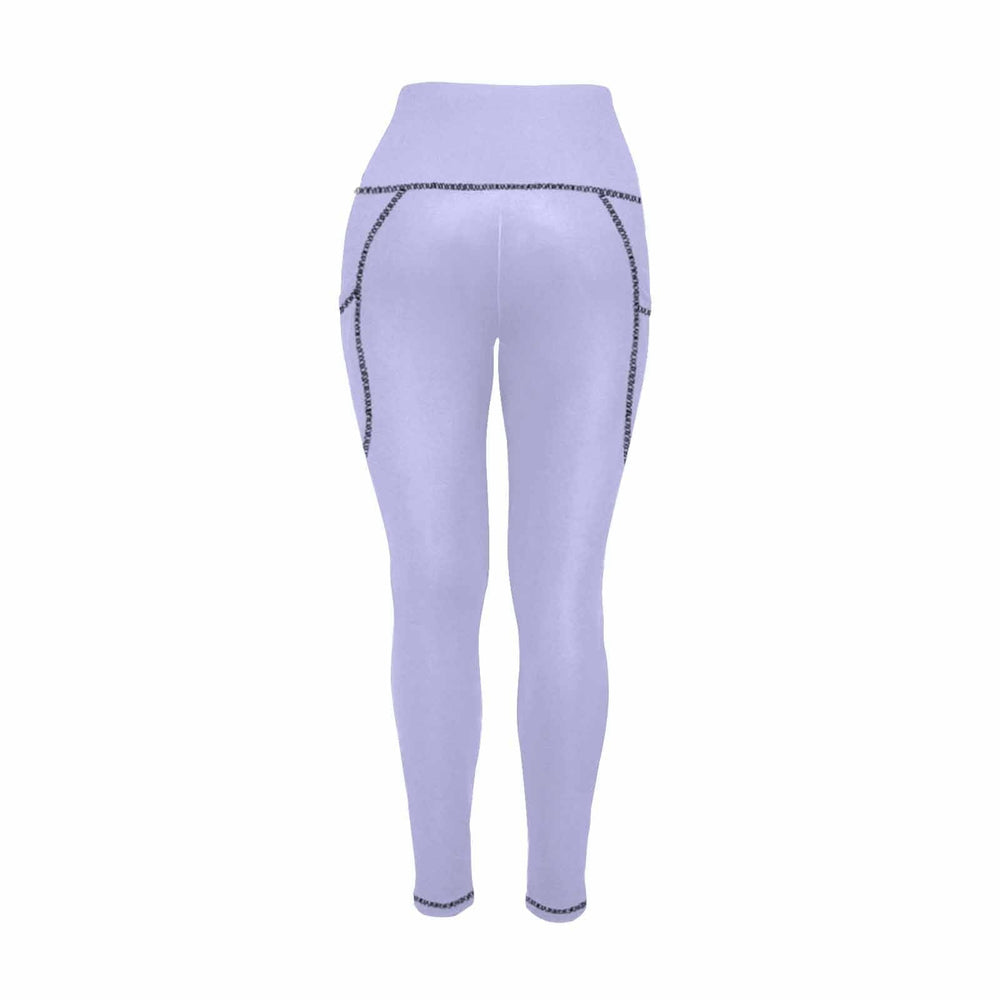 Womens Leggings with Pockets - Fitness Pants / Periwinkle Purple - Womens