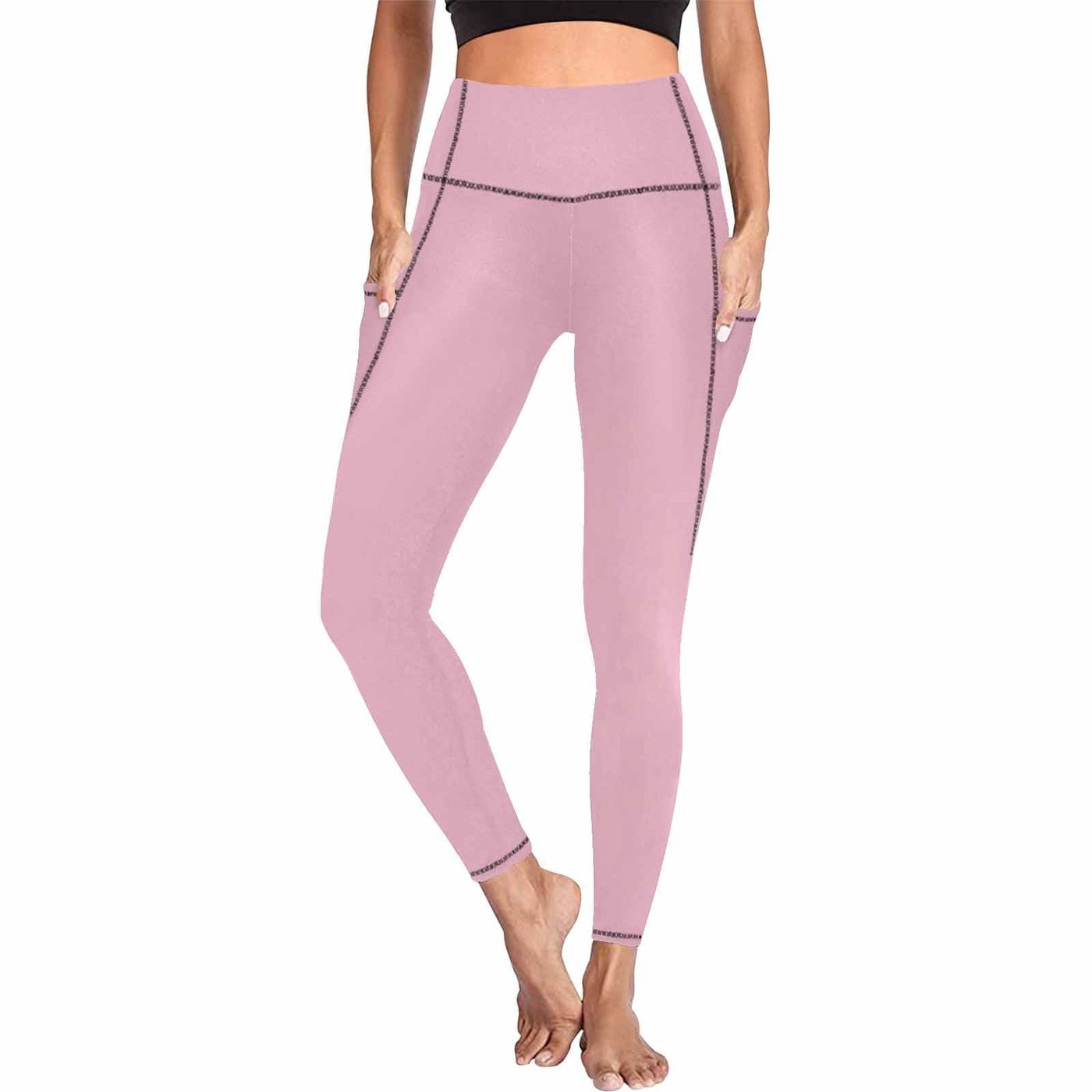 Womens Leggings With Pockets - Fitness Pants / Rosewater Red - Womens | Leggings