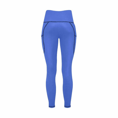 Womens Leggings With Pockets - Fitness Pants / Royal Blue - Womens | Leggings