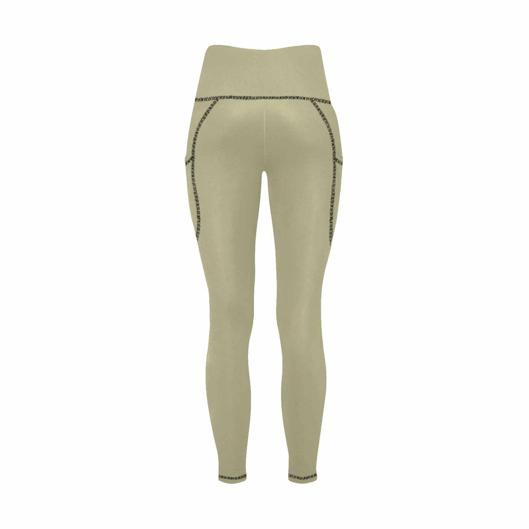 Womens Leggings with Pockets - Fitness Pants / Sage Green - Womens | Leggings