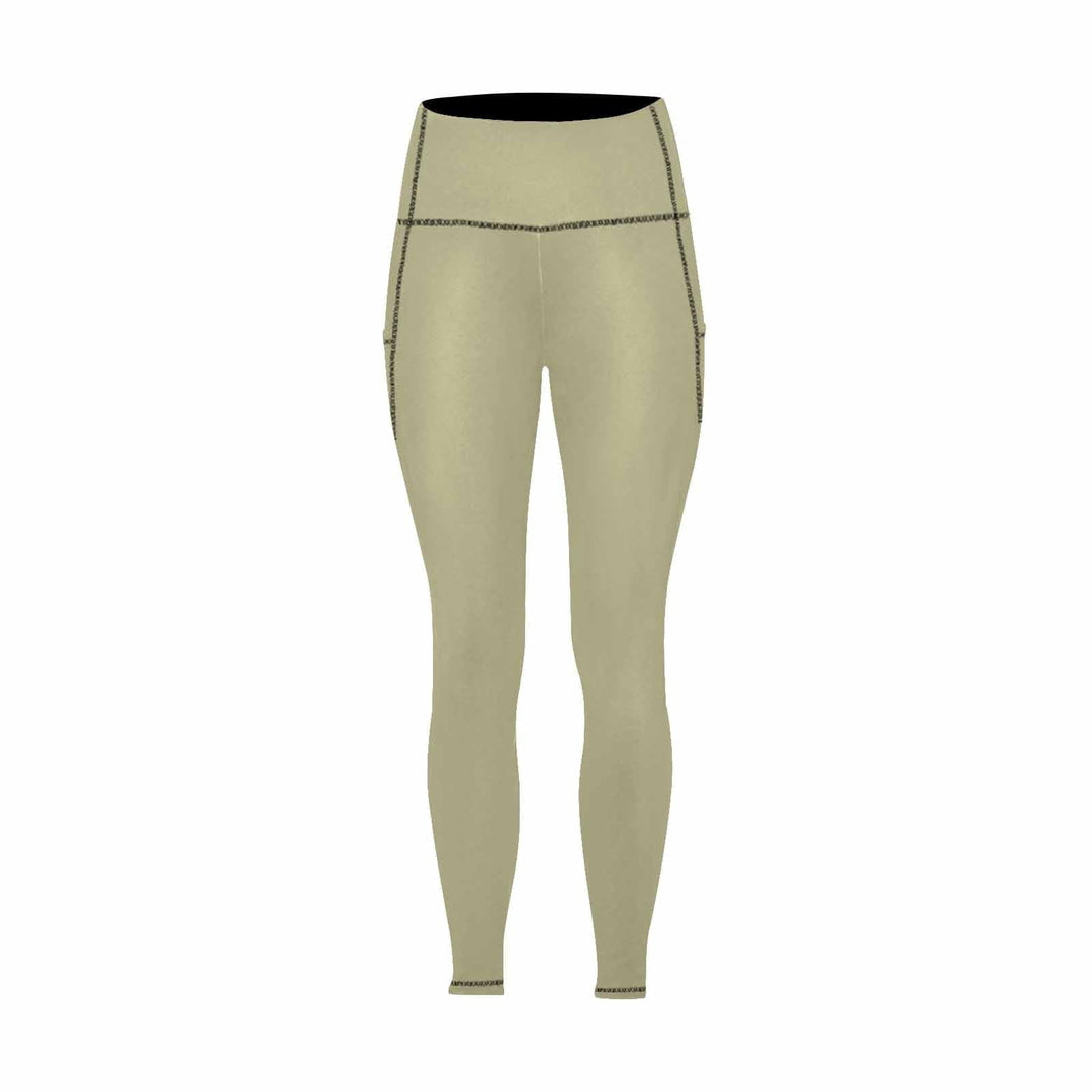 Womens Leggings with Pockets - Fitness Pants / Sage Green - Womens | Leggings