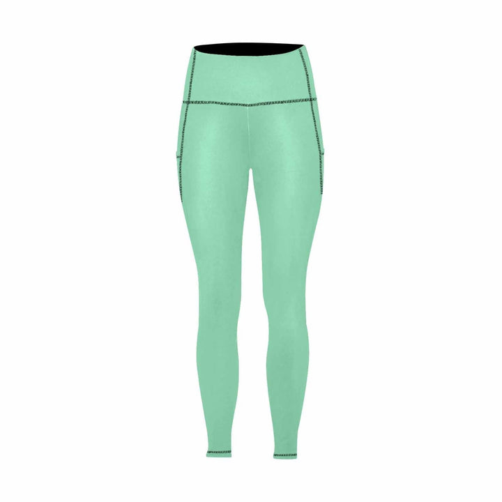 Womens Leggings with Pockets - Fitness Pants / Seafoam Green - Womens | Leggings