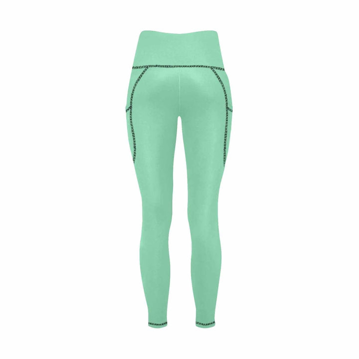 Womens Leggings with Pockets - Fitness Pants / Seafoam Green - Womens | Leggings