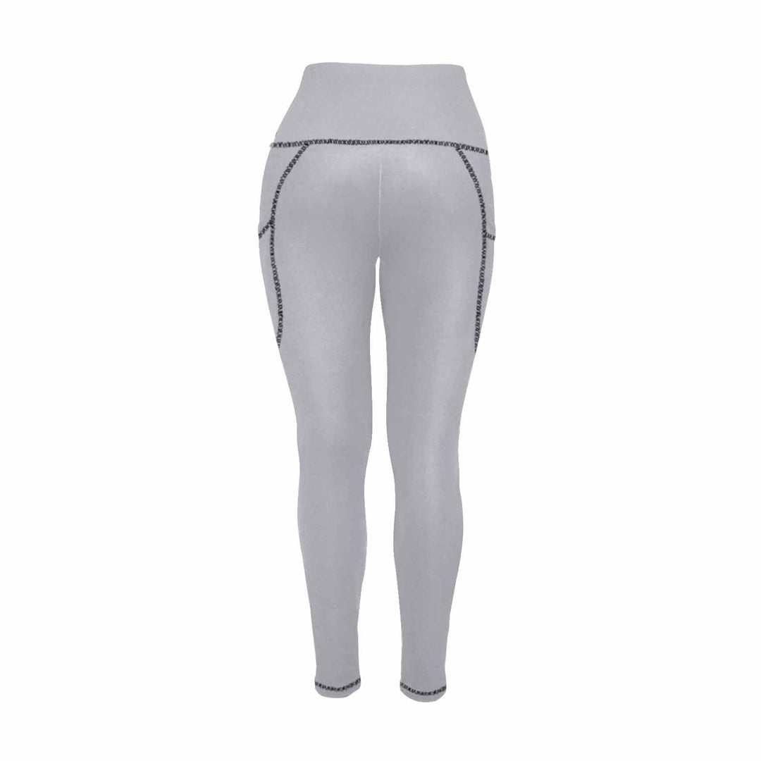 Womens Leggings with Pockets - Fitness Pants / Slate Gray - Womens | Leggings