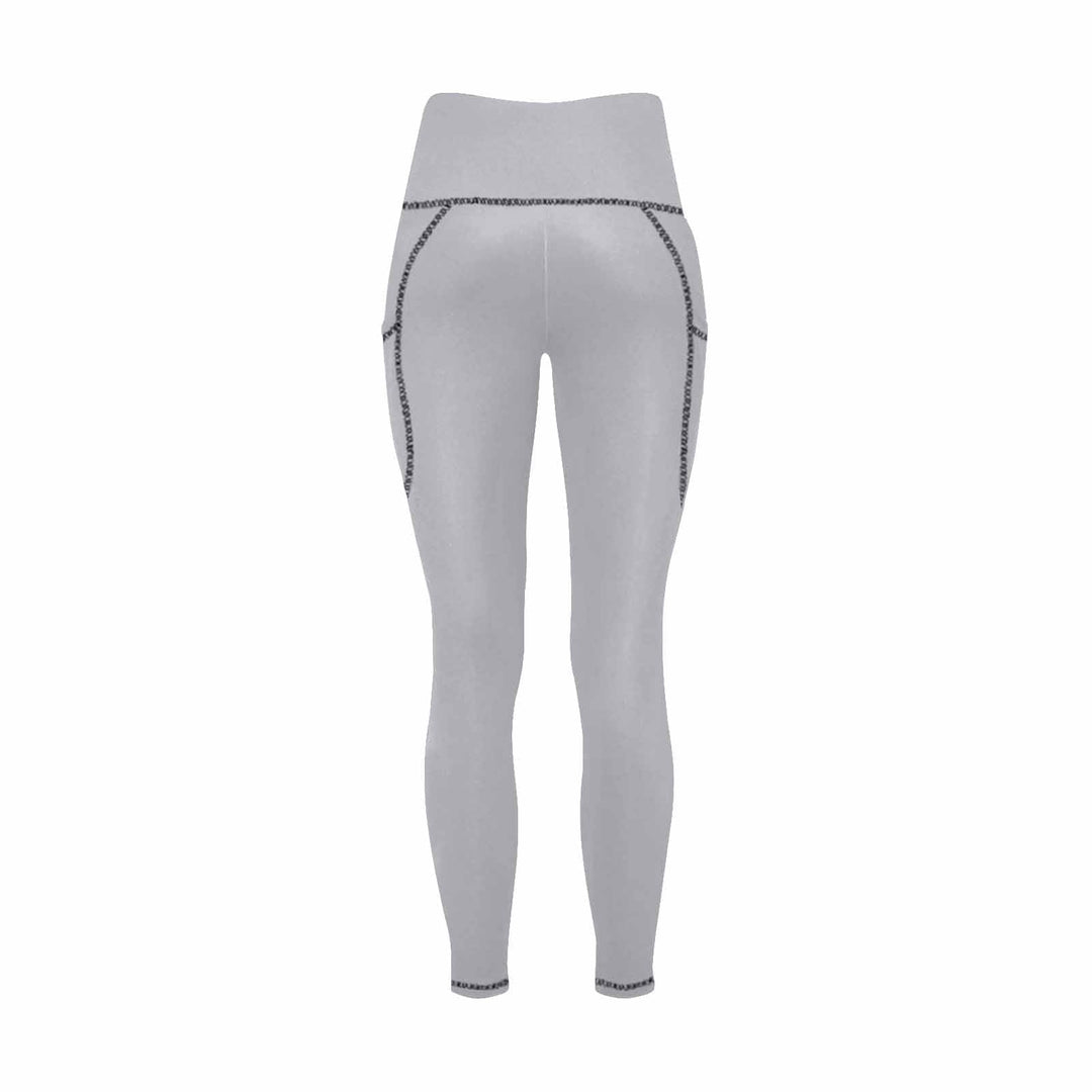 Womens Leggings with Pockets - Fitness Pants / Slate Gray - Womens | Leggings