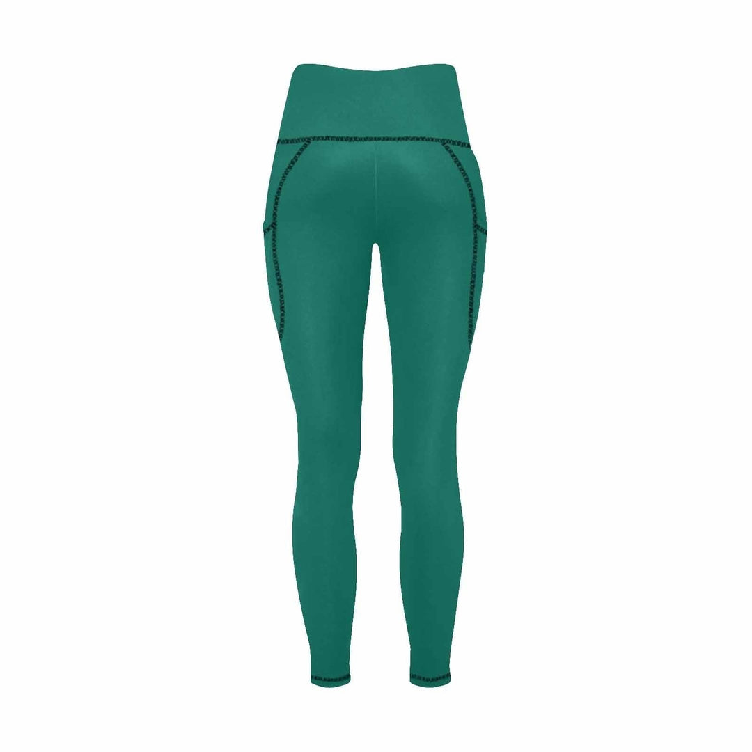 Womens Leggings with Pockets - Fitness Pants / Teal Green - Womens | Leggings