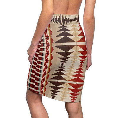 Womens Mini Skirt High Waisted Multi-brown Pencil Skirt - Womens | Skirts