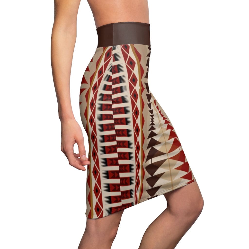 Womens Mini Skirt High Waisted /multicolor Brown Pencil Skirt - Womens | Skirts