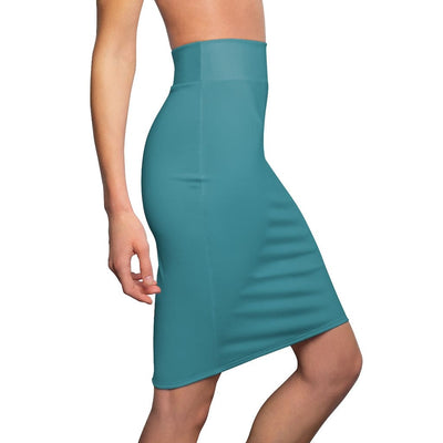 Womens Pencil Skirt Aqua Green Stretch Mini - Womens | Skirts