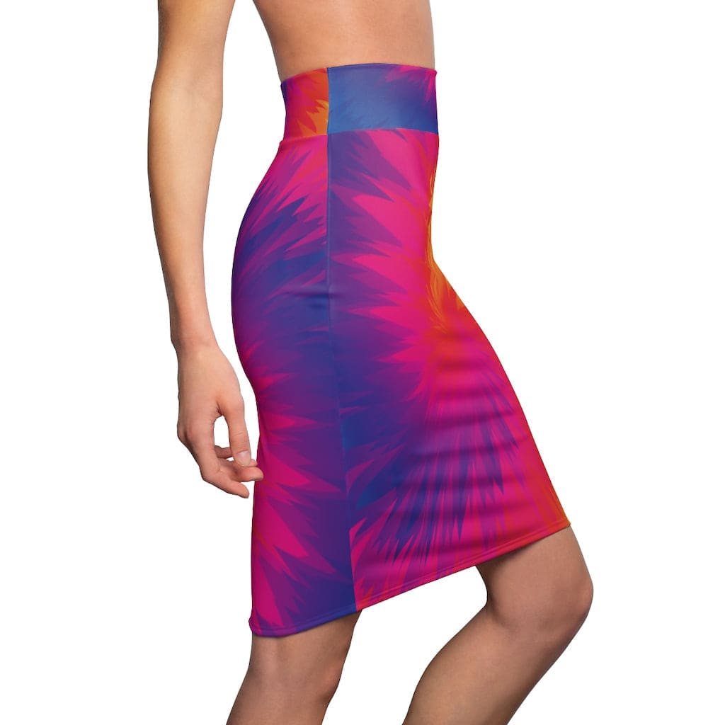 Womens Pencil Skirt Tie Dye Rainbow Stretch Mini - Womens | Skirts