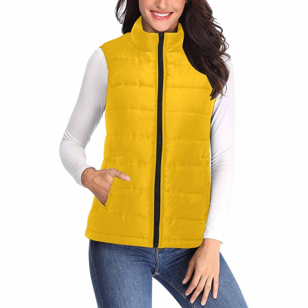 Womens Puffer Vest Jacket / Golden Yellow - Womens | Jackets | Puffer Vests