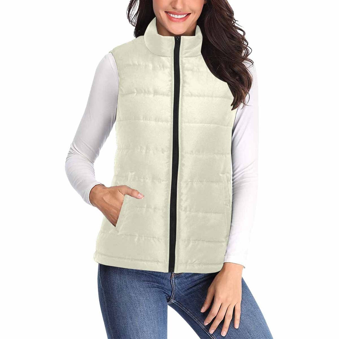 Womens Puffer Vest Jacket / Beige - Womens | Jackets | Puffer Vests