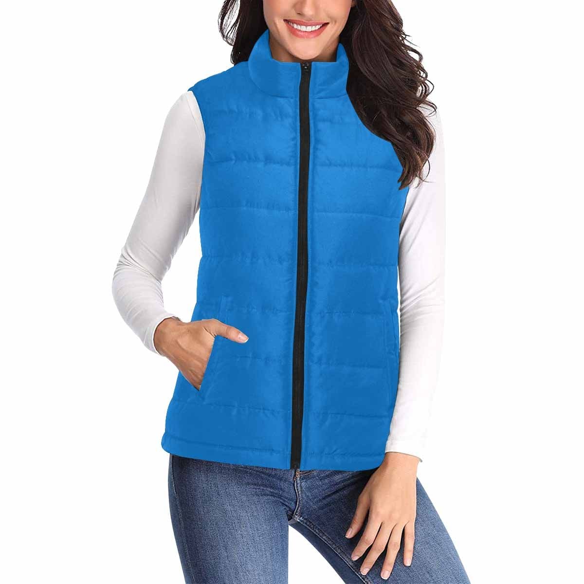 Womens Puffer Vest Jacket / Blue Grotto - Womens | Jackets | Puffer Vests