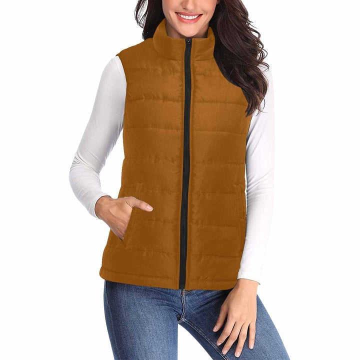 Womens Puffer Vest Jacket / Brown - Womens | Jackets | Puffer Vests