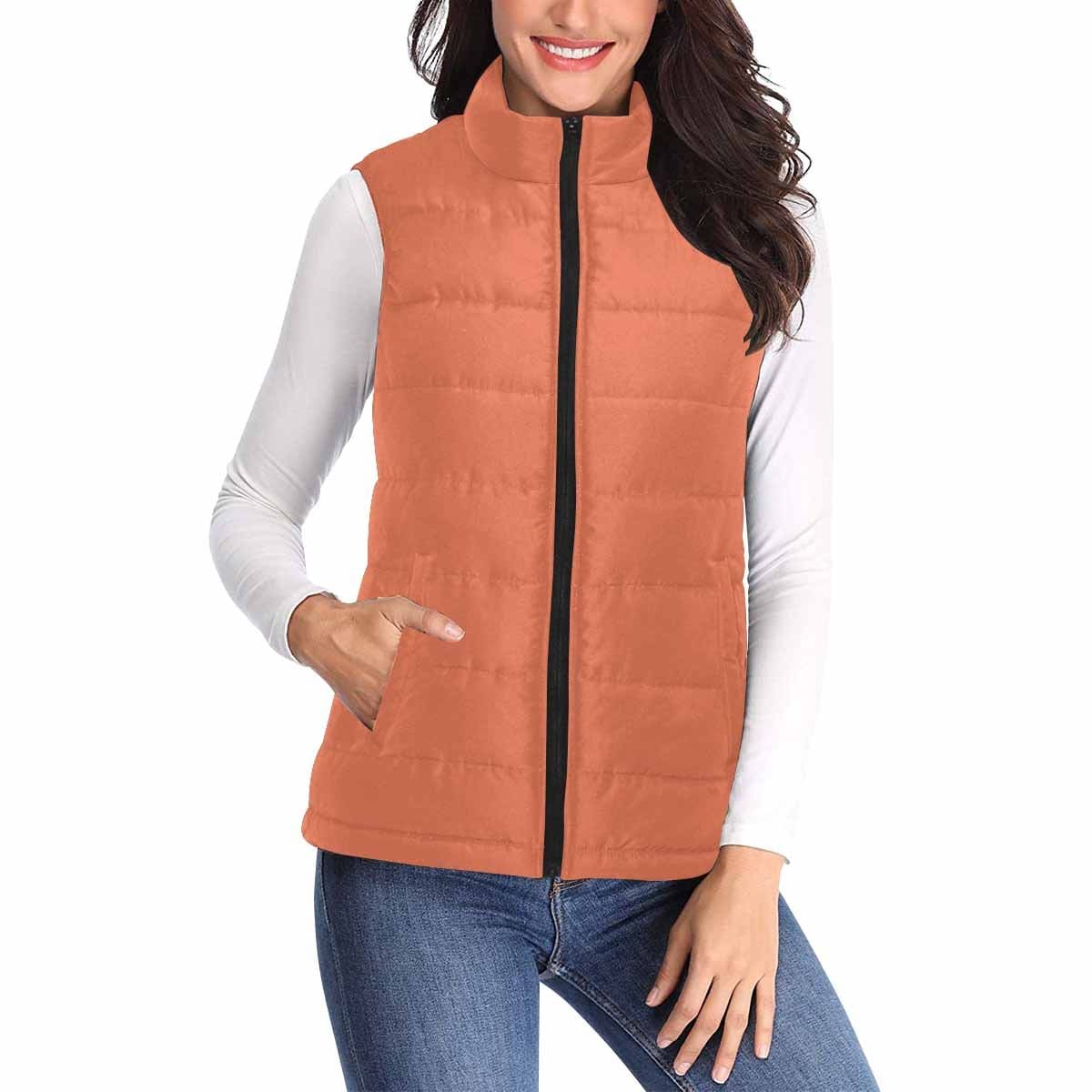 Womens Puffer Vest Jacket / Burnt Sienna Red - Womens | Jackets | Puffer Vests